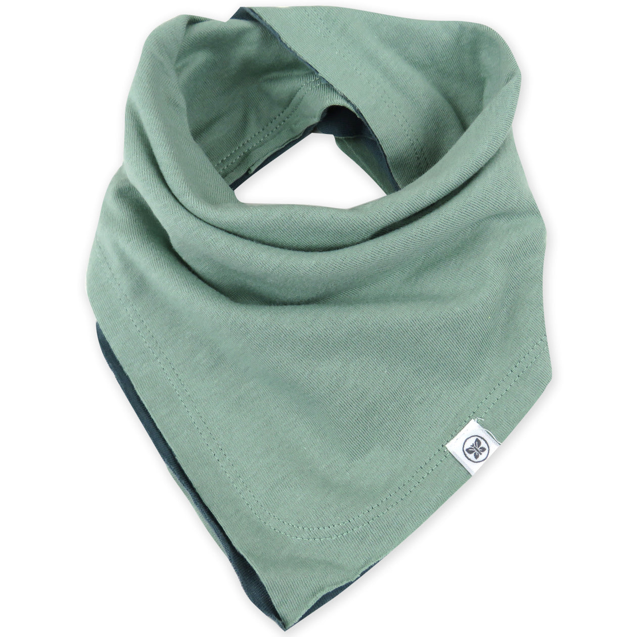 Multipack Organic Cotton Reversible Bandana Bib Burp Cloths, 10-Pack Rainbow Blue Gems