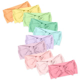 Go to slide 1, 10-Pack Organic Cotton Bow Headbands, Rainbow Pinks