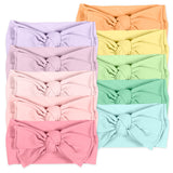 Go to slide 5, 10-Pack Organic Cotton Bow Headbands, Rainbow Pinks