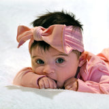Go to slide 6, 10-Pack Organic Cotton Bow Headbands, Rainbow Pinks
