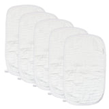 Go to slide 1, 5-Pack Organic Cotton Multi-layer Woven Burp Cloths, Bright White