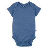 Go to slide 5, 10-Pack Organic Cotton Short Sleeve Bodysuits, Rainbow Blue Gems
