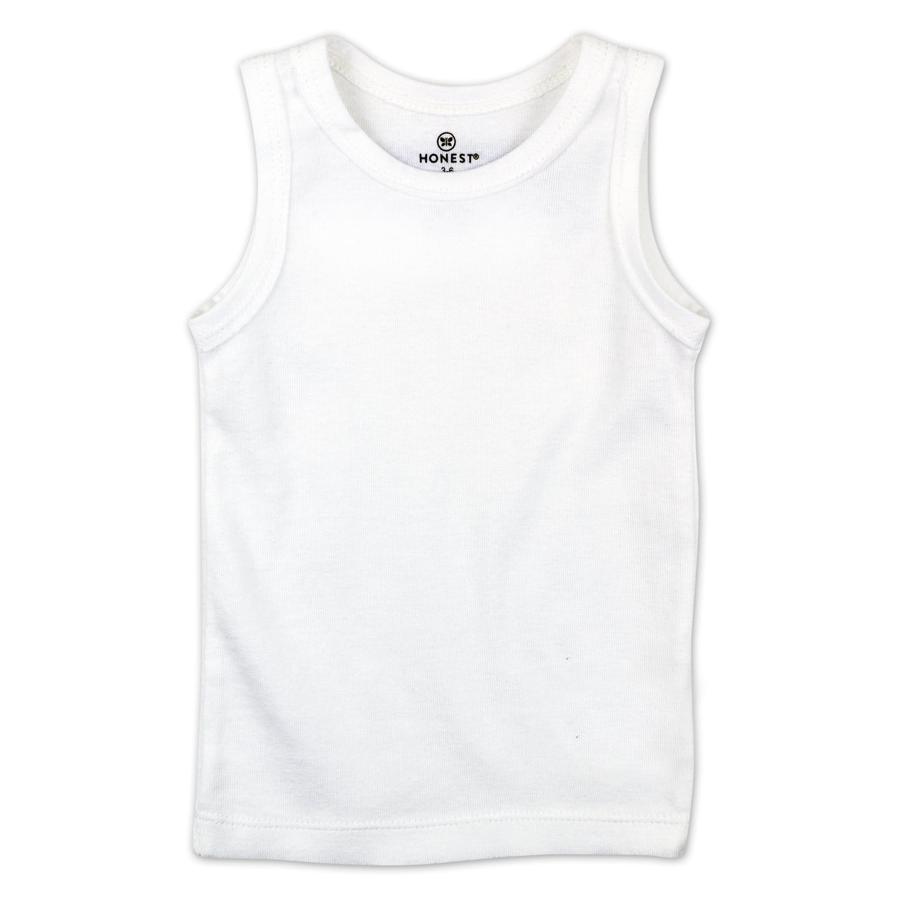 10-Pack Organic Cotton Sleeveless Muscle T-Shirts, Bright White