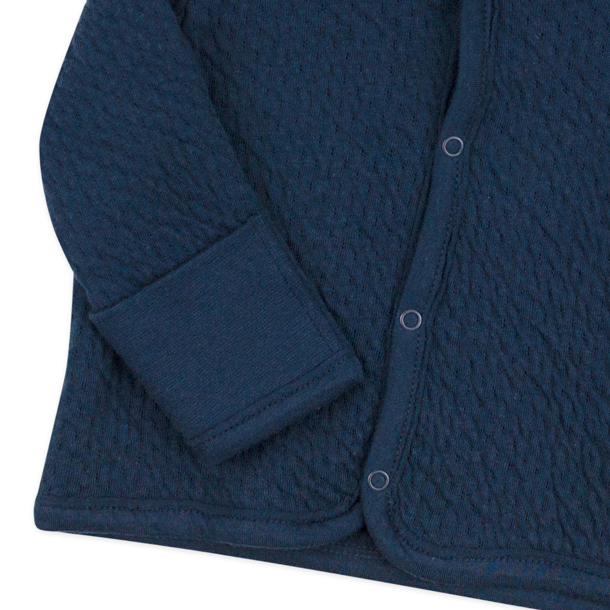 Organic Cotton Matelassé Snap-Front Hooded Jacket | Honest