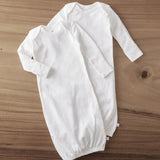 Go to slide 1, 2-Pack Organic Cotton Sleeper Gowns, Bright White Featured