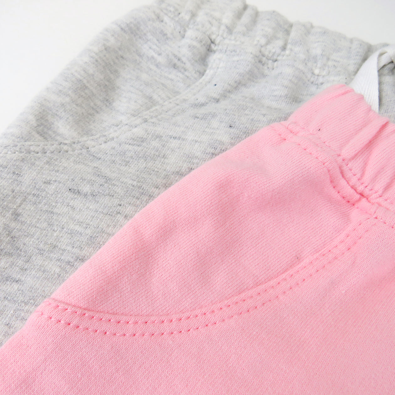 2-Pack Organic Cotton Harem Sweatpants, Gray/Pink