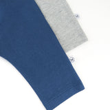 Go to slide 3, 2-Pack Organic Cotton Harem Sweatpants, Navy/Gray