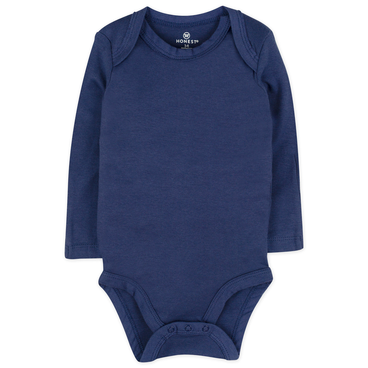 Pack of 3 Long-Sleeved Bodysuits in Organic Cotton for Newborn