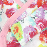 Go to slide 4, 3-Pack Organic Cotton Long Sleeve Side-Snap Kimono Tops, Rose Blossom