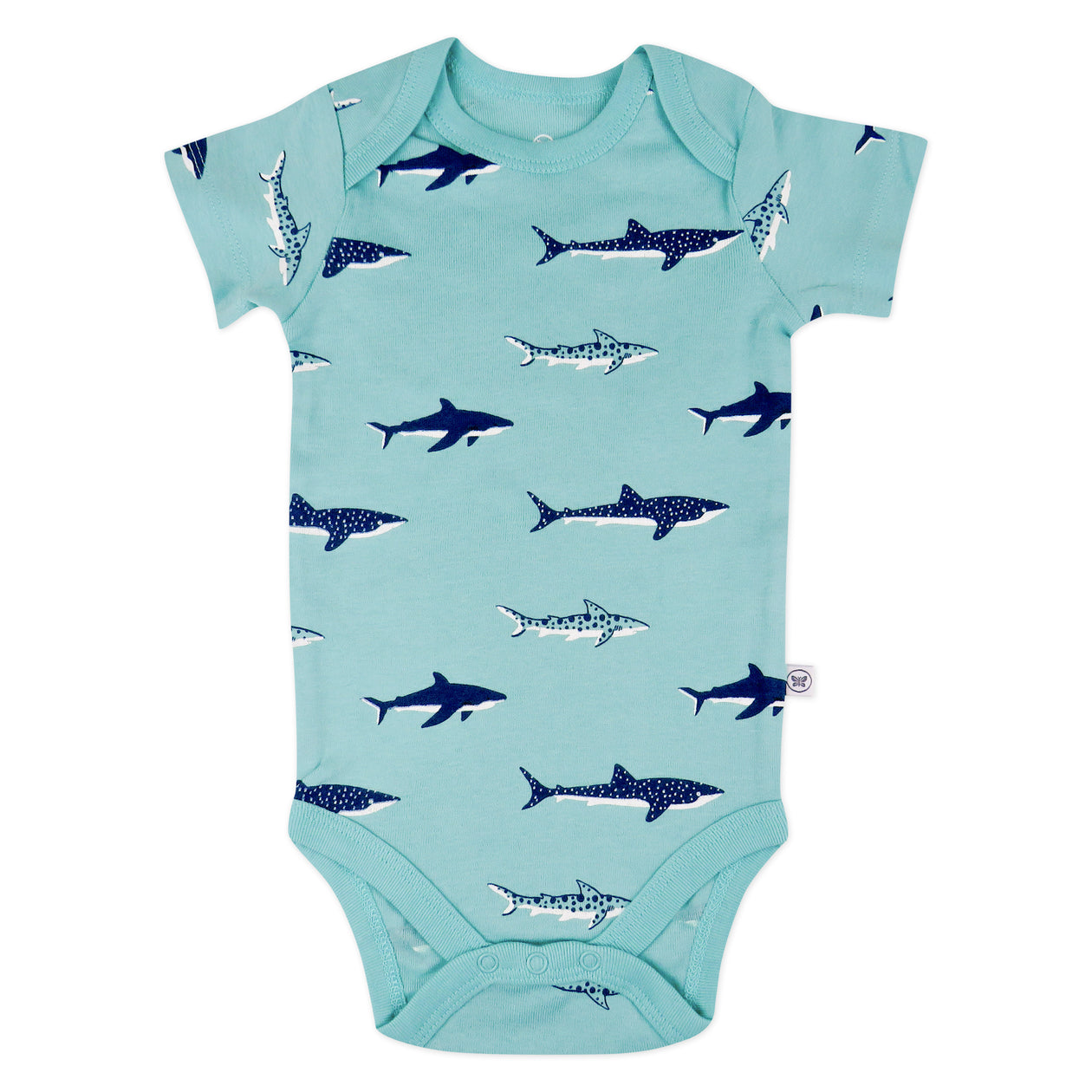 5-Pack Organic Cotton Short Sleeve Bodysuits, Seaside Fun