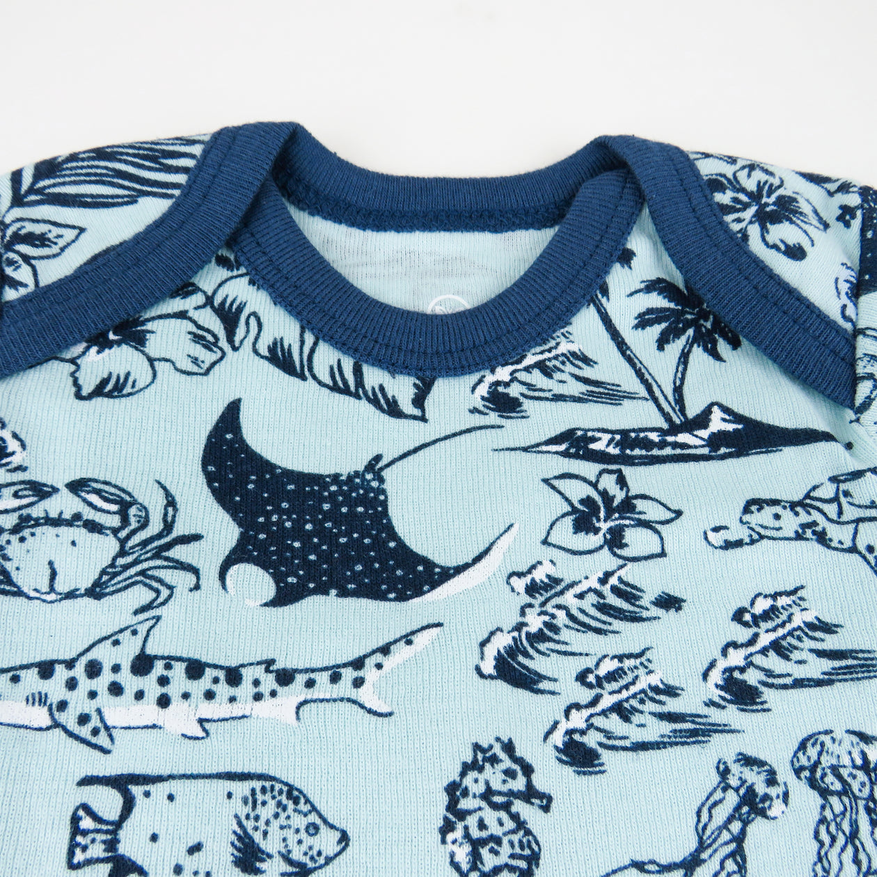 5-Pack Organic Cotton Short Sleeve Bodysuits, Seaside Fun