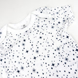 Go to slide 2, 5-Pack Organic Cotton Short Sleeve Bodysuits, Twinkle Star Navy