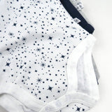 Go to slide 3, 5-Pack Organic Cotton Short Sleeve Bodysuits, Twinkle Star Navy