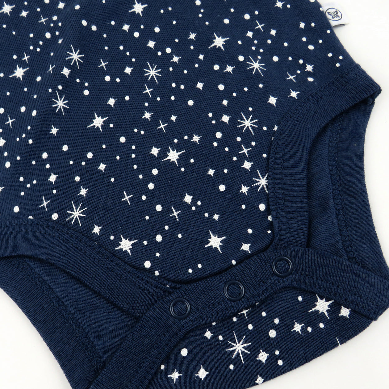 5-Pack Organic Cotton Long Sleeve Bodysuits, Twinkle Star Navy