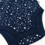 Go to slide 2, 5-Pack Organic Cotton Long Sleeve Bodysuits, Twinkle Star Navy