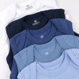 Go to slide 3, 5-Pack Organic Cotton Sleeveless Bodysuits, Ombre Blues