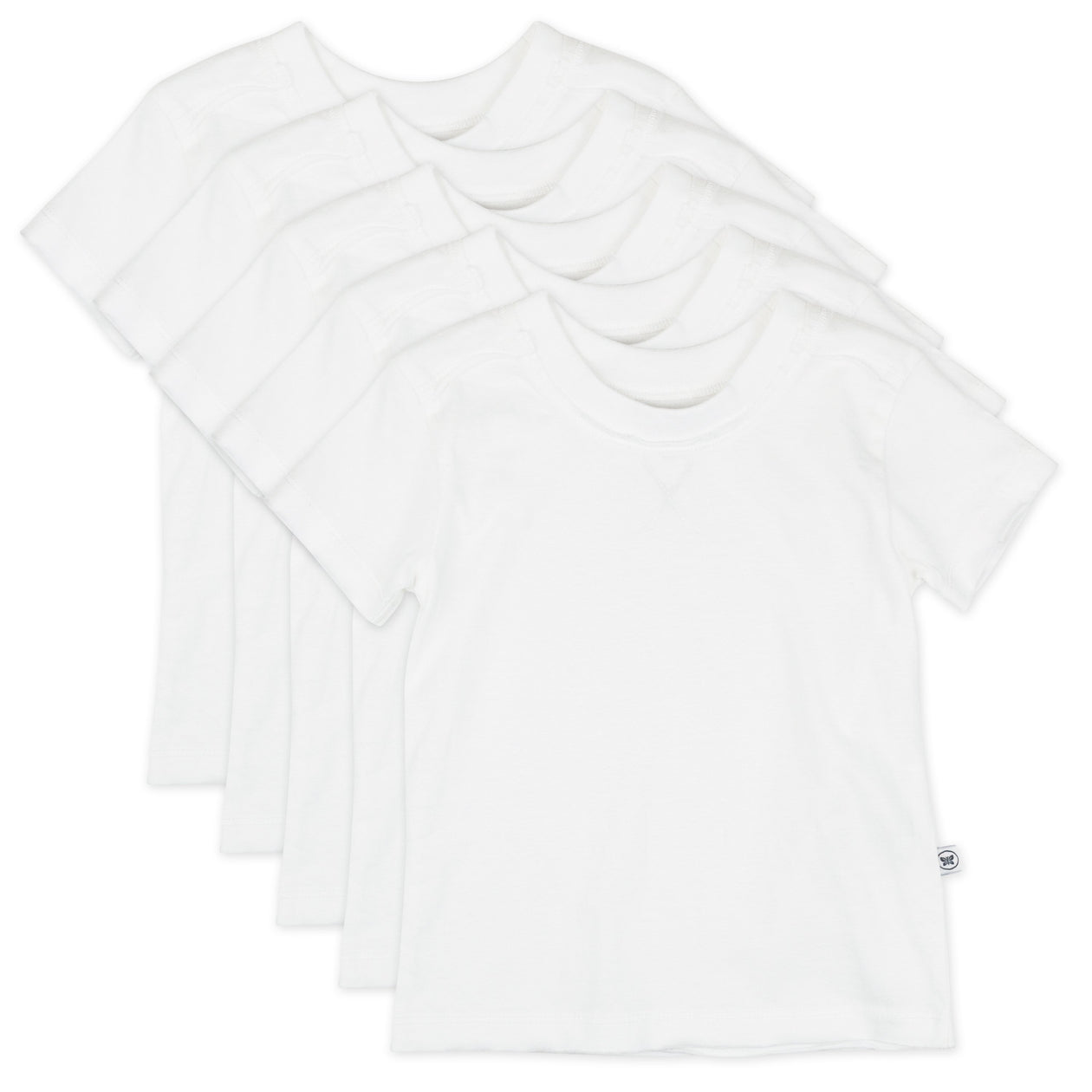 5-Pack Honestly Pure Organic Cotton Short Sleeve T-Shirts, Bright White