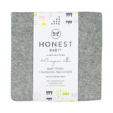 Go to slide 2, Organic Cotton Baby Terry Changing Pad Cover, Gray Heather