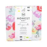 Go to slide 5, 2-Pack Organic Cotton Changing Pad Covers, Rose Blossom / Pink