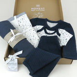 Go to slide 2, TAKE ME HOME 6-Piece Organic Cotton Gift Set, Navy