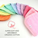 Go to slide 4, EVERYDAY EASY 10-Pack Organic Cotton Washcloths Gift Set, Rainbow Pinks