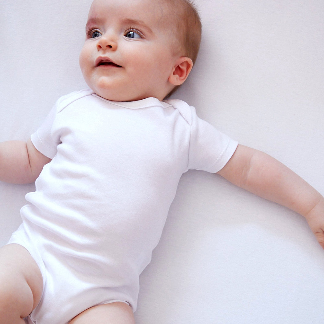 5-Pack Honestly Pure Organic Cotton Short Sleeve Bodysuits, Bright White