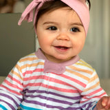 Go to slide 2, Organic Cotton Sleep & Plays, Rainbow Stripe