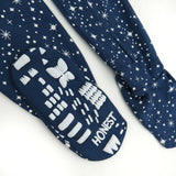 Go to slide 3, 2-Pack Organic Cotton Snug-Fit Footed Pajamas, Twinkle Star Navy