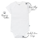 Go to slide 5, 5-Pack Honestly Pure Organic Cotton Short Sleeve Bodysuits, Bright White