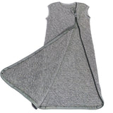 Go to slide 3, Organic Cotton Matelasse Wearable Blanket, Gray Heather