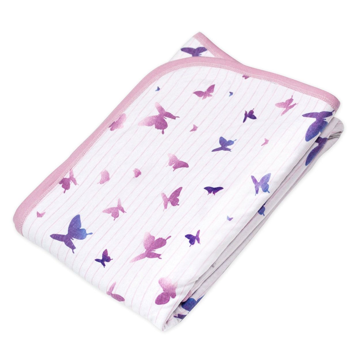 Organic Cotton Matelasse Reversible Receiving Blanket, Butterfly