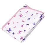 Go to slide 2, Organic Cotton Matelasse Reversible Receiving Blanket, Butterfly