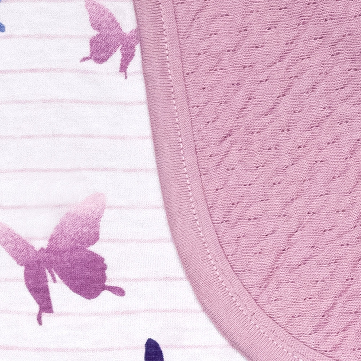 Organic Cotton Matelasse Reversible Receiving Blanket, Butterfly