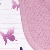 Go to slide 3, Organic Cotton Matelasse Reversible Receiving Blanket, Butterfly