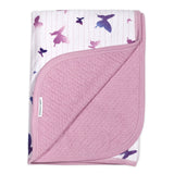 Go to slide 1, Organic Cotton Matelasse Reversible Receiving Blanket, Butterfly