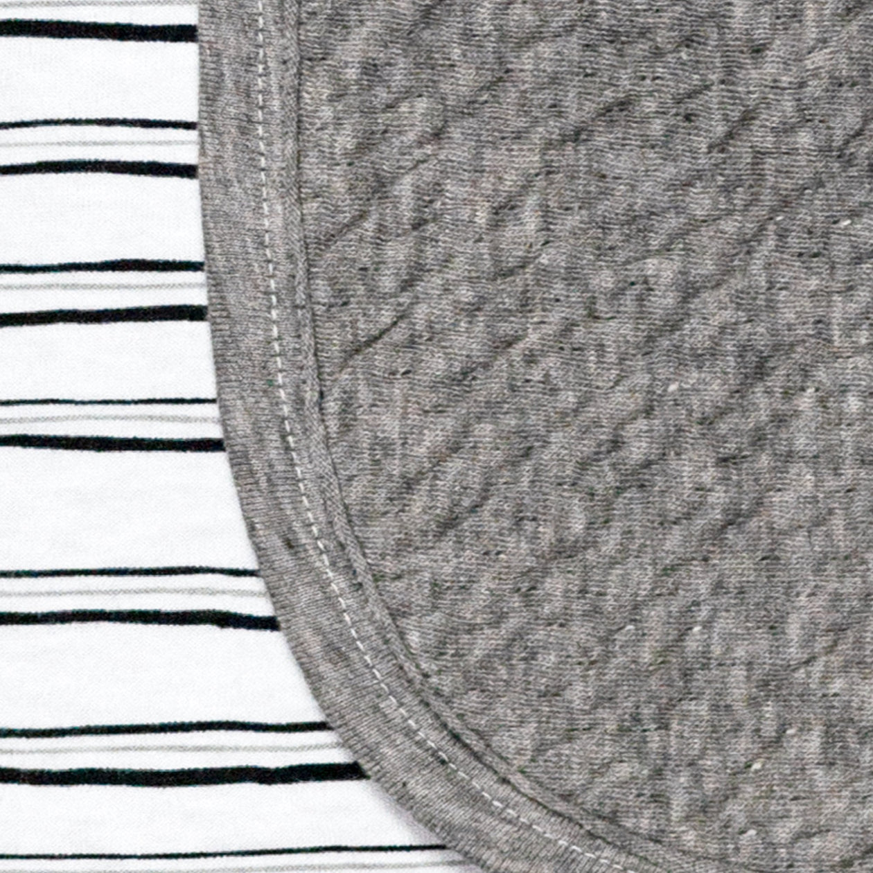 Organic Cotton Matelasse Reversible Receiving Blanket, Sketchy Stripe