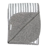 Go to slide 1, Organic Cotton Matelasse Reversible Receiving Blanket, Sketchy Stripe