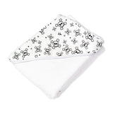 3-Piece Organic Cotton Hooded Towel Set, Tossed Skulls