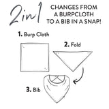 Go to slide 4, Multipack Organic Cotton Reversible Bandana Bib Burp Cloths, 10-Pack Rainbow Pinks