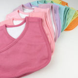 10-Pack Organic Cotton 4 in 1 Reversible Bibs, Rainbow Pinks