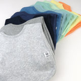 10-Pack Organic Cotton 4 in 1 Reversible Bibs, Rainbow Blues