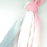 Organic Cotton Swaddle Blanket, Pink Gray Ombre