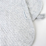 3-Pack Organic Cotton Matelasse Burp Cloths, Light Gray Heather