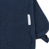3-Pack Organic Cotton Matelasse Burp Cloths, Dark Navy