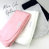 3-Pack Organic Cotton Matelasse Burp Cloths, Bright White