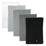 5-Pack Organic Cotton Knit Tri-fold Burp Cloths, Gray Ombre