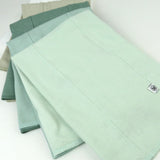 5-Pack Organic Cotton Knit Tri-fold Burp Cloths, Sage Ombre