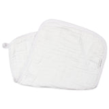 4-Pack Organic Cotton Multi-layer Woven Burp Cloths, Bright White