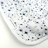 5-Pack Organic Cotton Multi-layer Woven Burp Cloths, Twinkle Star Navy