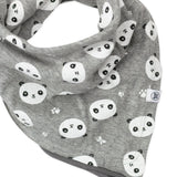 5-Pack Organic Cotton Reversible Bandana Bib Burp Cloths, Panda/Pattern Play